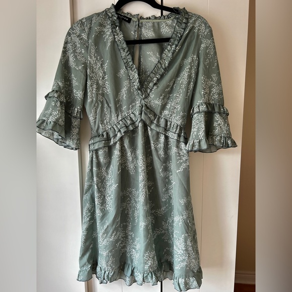 TALL sage green floral dress - Picture 1 of 6